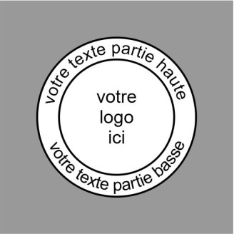 SCEAU AVEC TEXTE PERSOnnalisé + LOGO