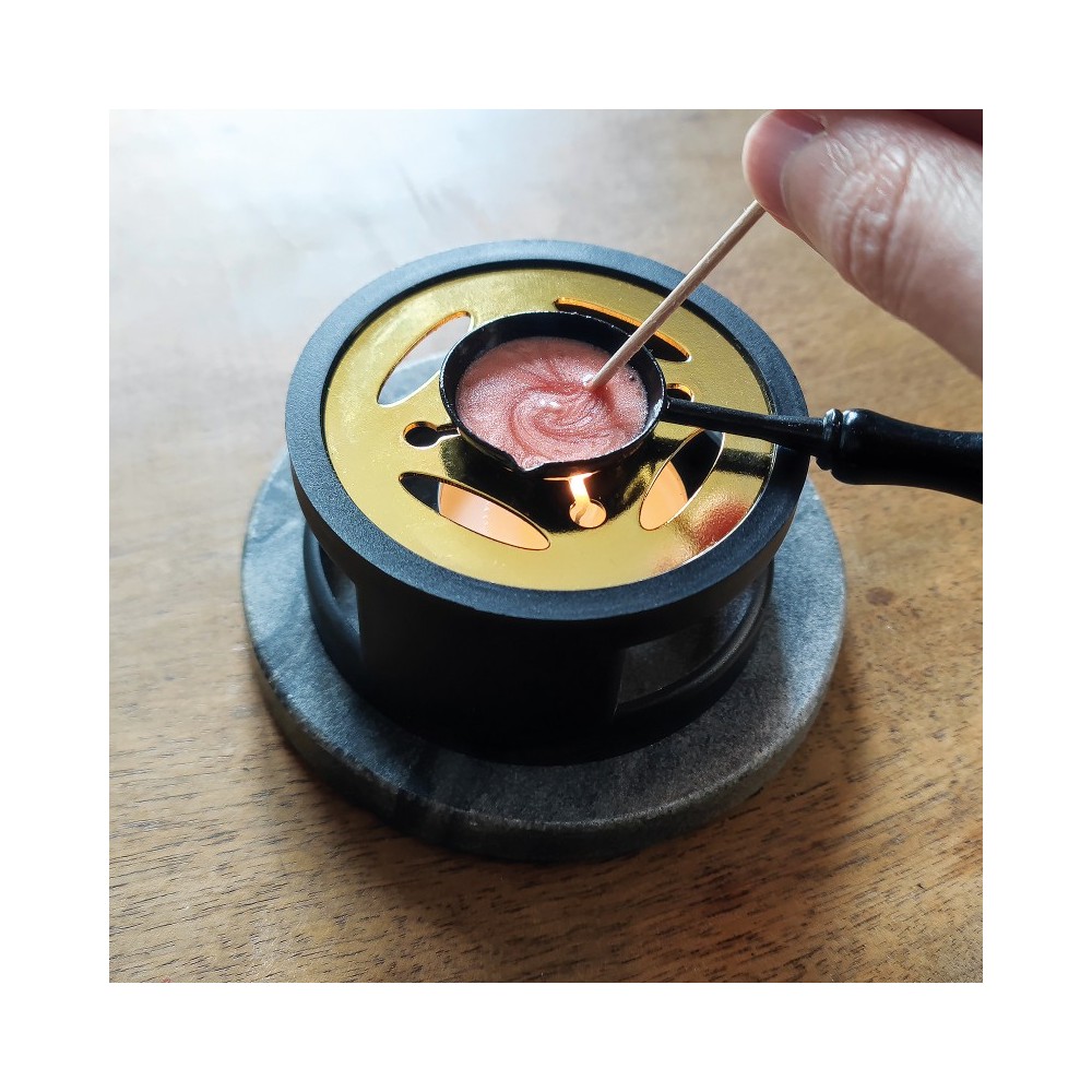 chauffe cire, réchaud plus cuillère